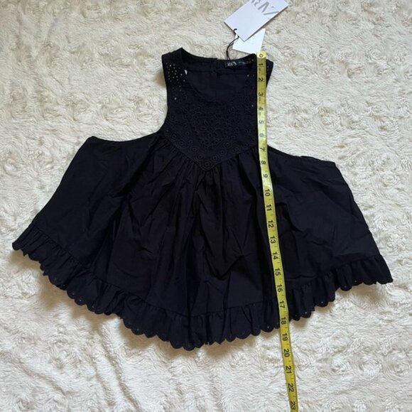 ZARA TOP WITH CUTWORK EMBROIDERY Size Small - Picture 6 of 8